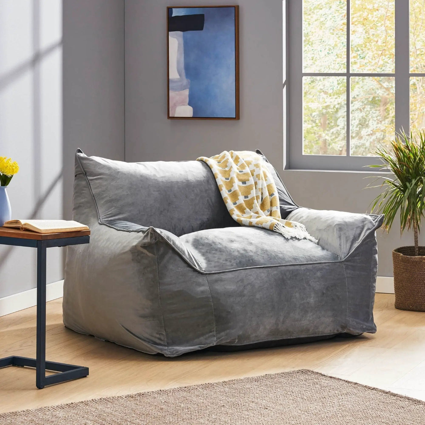 Allea - Bean Bag Chair With Armrests by HouseOfZazla