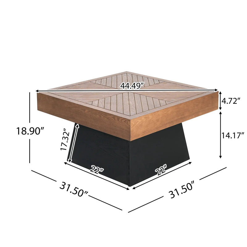 Modern Square Coffee Table for Living Room, 31.5 Inch by HouseOfZazla