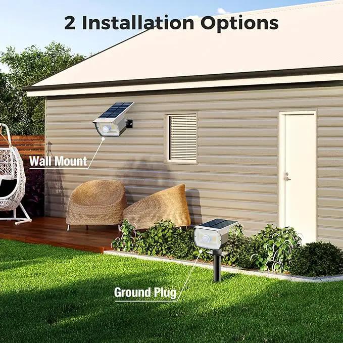 Solar Spot Lights Outdoor Motion Sensor with 3 Modes, [ 12 Pack/56 LED ] 2-in-1 Auto On/Off Solar Landscape Lighting for Outside Yard Wall Garden Path, Cool White by GreenHaven Gardens