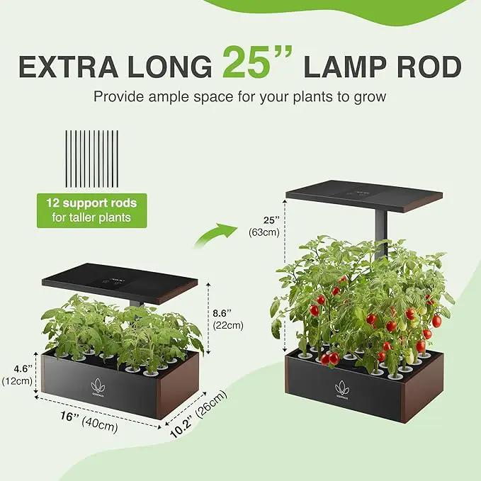 Vita Indoor Hydroponics Growing System Kit, 12/16/20 Pods, 10L Water Tank, Indoor Herb Garden with 5X Faster Growth, Indoor Gardening System with 25" Extendible Rod for Indoor Plants by GreenHaven Gardens