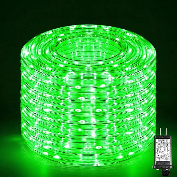 100FT 300 LED Rope Lights for Outside, St. Patrick Day String Lights Indoor with Waterproof 8 Modes, Connectable Plug in Fairy Twinkle Lights for Outdoor Patio Pool Party Holiday Decorations, Green by GreenHaven Gardens