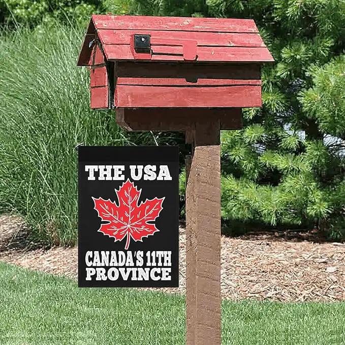 The US Canada’s 11th Province Seasonal Garden Flag 12x18 Double Sided Funny Banner for Indoor by GreenHaven Gardens