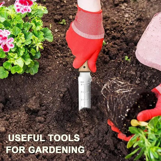 ZHENHAN Hori Hori Garden Knife- 7.2" Multi-Purpose Garden Knife with Heavy-Duty Stainless Steel Blade & Ergonomic Grip for Digging,Planting,Weeding(Silver) by GreenHaven Gardens