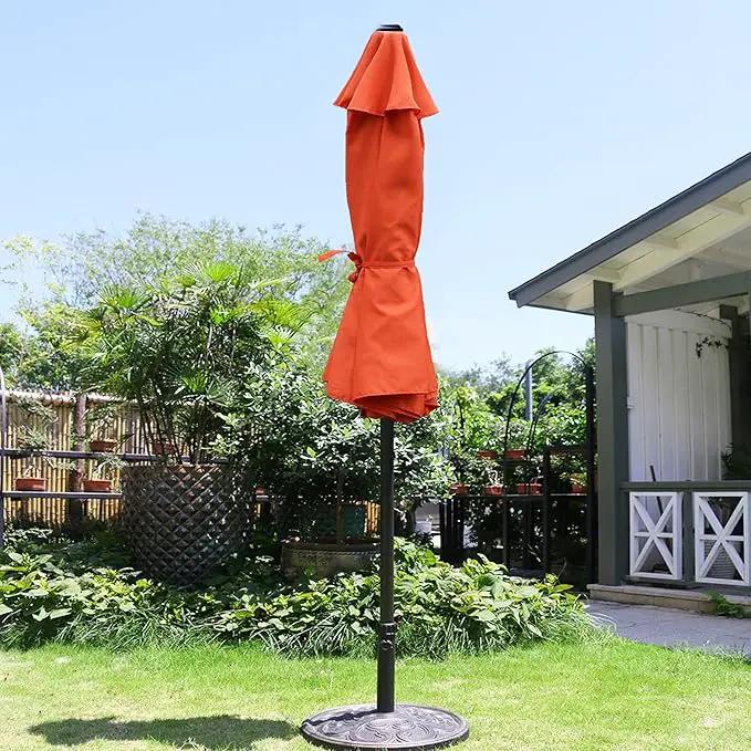 Sunnyglade 9' Patio Umbrella Outdoor Table Umbrella with 8 Sturdy Ribs (Orange) by GreenHaven Gardens