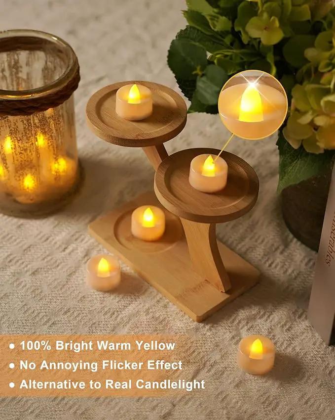 BEICHI Flameless Candles, 24Pack Battery Operated Candles, LED Tea Lights Candles Battery Operated, Flickering Fake Candles for Wedding Halloween Christmas Diwali- Warm Yellow by GreenHaven Gardens