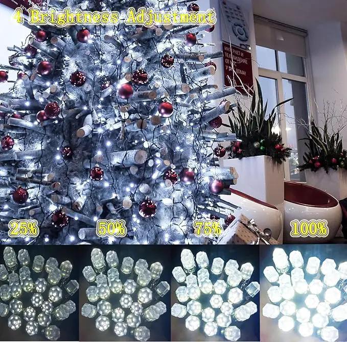 Solar String Lights Outdoor,115 Ft 300 LED Solar Christmas Lights with Remote,8 Modes Waterproof Patio Lights for Christmas Tree Patio Yard Garden Party Decor (White) by GreenHaven Gardens