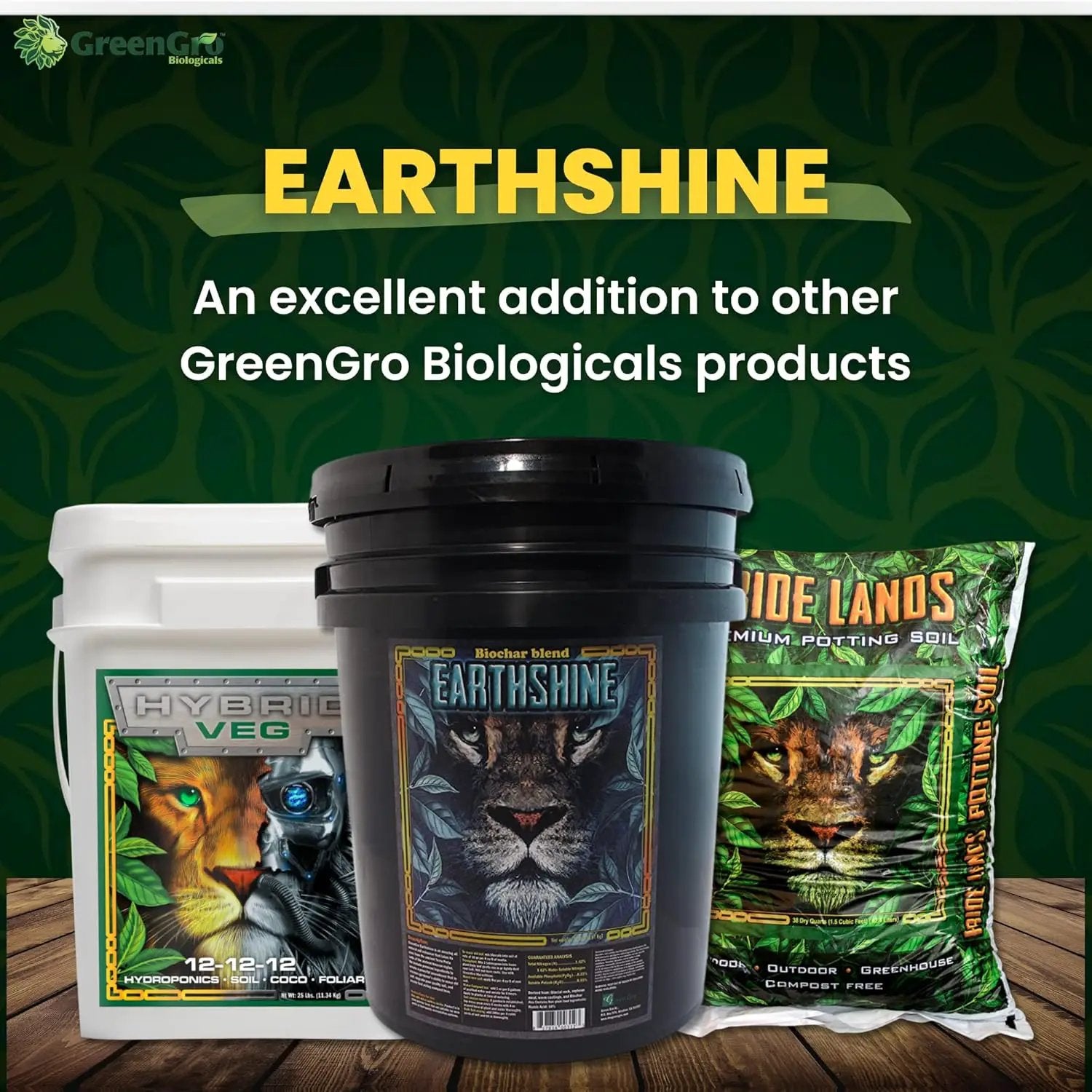 GreenGro Earthshine - Biochar & Humic Acid Blend/Activated Charcoal/Sequesters Carbon/Organic Soil Booster, Top Soil, Plant Food/Compost Tea Accelerator/Derived from Worm Castings / 2lb by GreenHaven Gardens