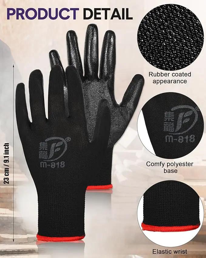 Nuogo 48 Pairs Gardening Gloves for Men Women Rubber Coated Safety Work Gloves Bulk for Gardening Construction Work by GreenHaven Gardens