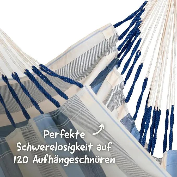 LA SIESTA® - XL King Domingo Hammock Swing Chair & CasaMount - Weather & Tear Resistant Hanging Chair - Outdoor Indoor Hammock Chair w/Suspension Kit for Walls Ceilings Square Beams - Sea Salt by GreenHaven Gardens
