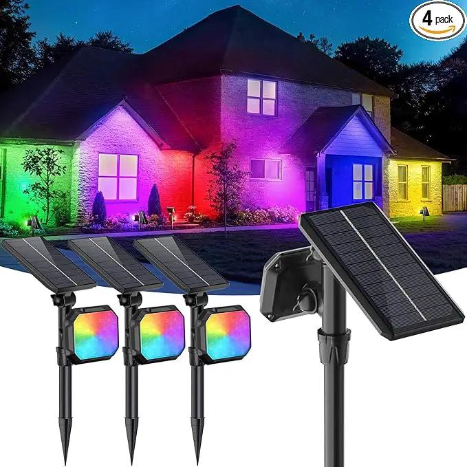 JSOT Spot Lights - Solar Lights Outdoor Solar Powered Spotlight Waterproof Green Light Landscape Lighting for Garden Yard Pathway by GreenHaven Gardens