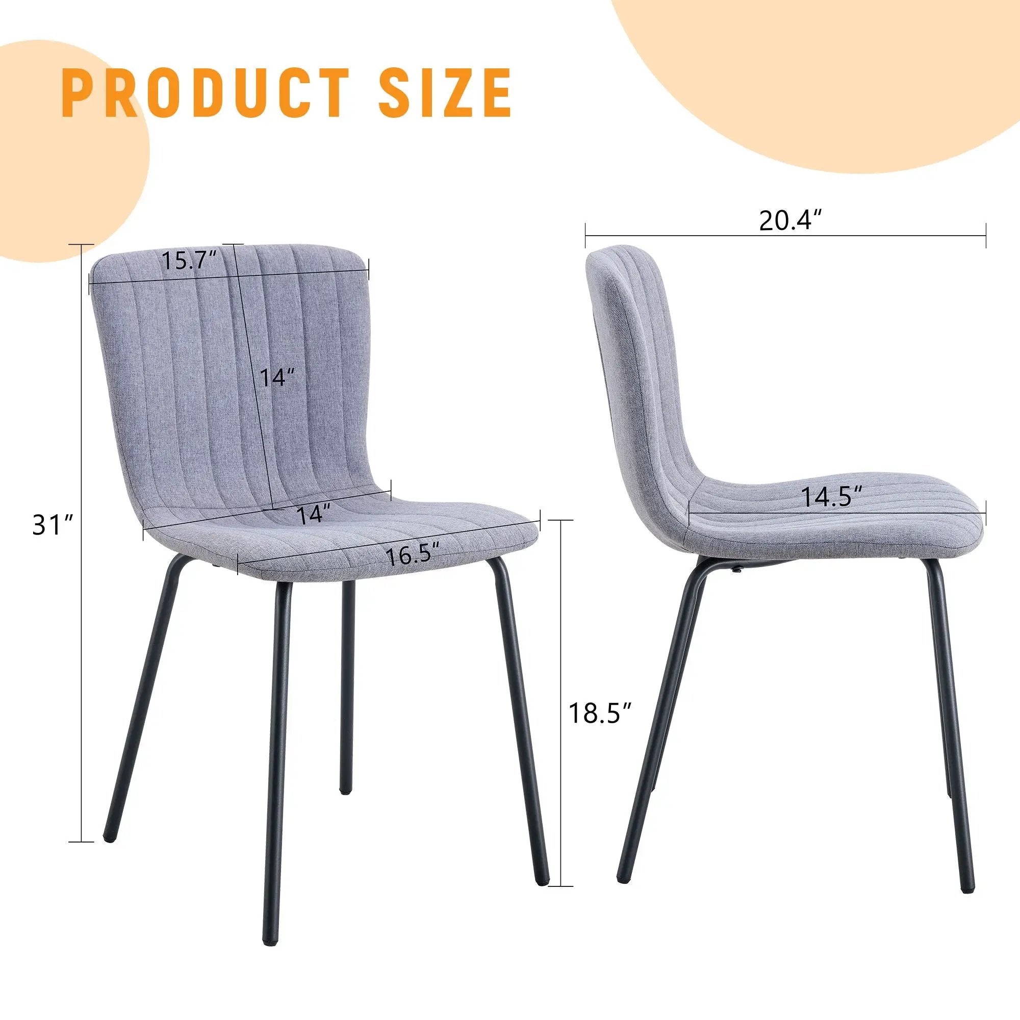 Luxury Minimalist Dining Chairs (Set of 4) by Unique Piece Furniture