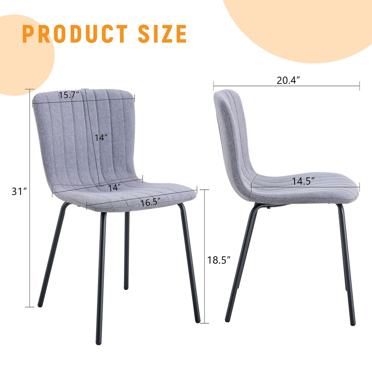 Luxury Minimalist Dining Chairs (Set of 4), photo 7 of 9