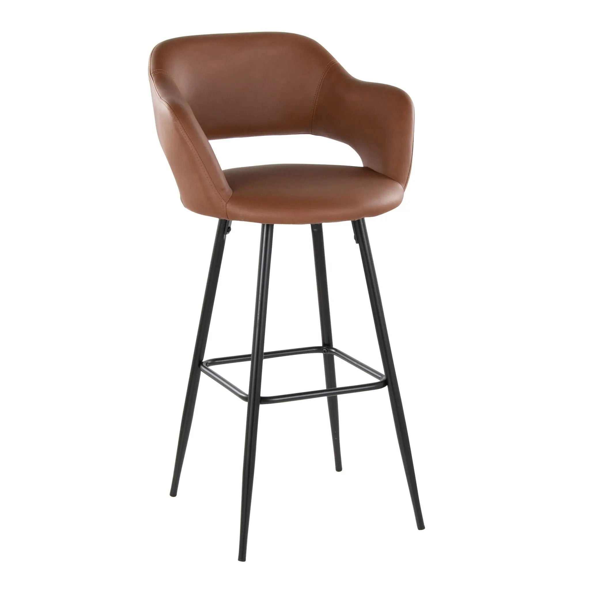 Margarite - Contemporary Fixed Height BarStool With Square Footrest (Set of 2) by Unique Piece Furniture