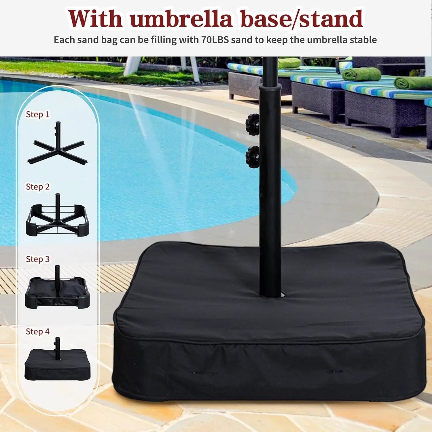 Vongrasig 15FT Large Patio Umbrella with Base Included, Outdoor Double sided Umbrellas with Crank Handle, Rectangle Table Umbrella for Pool Lawn Garden Market by GreenHaven Gardens