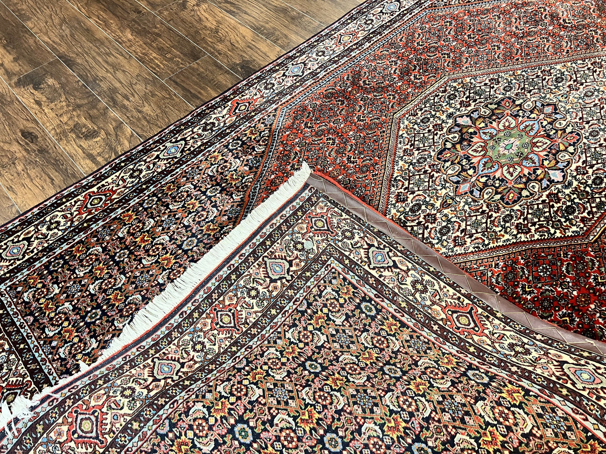 Persian Bidjar Rug 5x10, Wool Hand Knotted Vintage Carpet, Highly Detailed, Mahi Herati Pattern, 5 x 10 Oriental Rug by Jewel Rugs