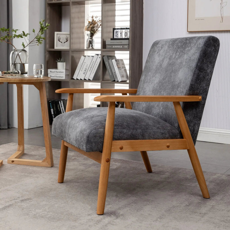 Wide Classic Mid-Century Modern Arm Chair by HouseOfZazla