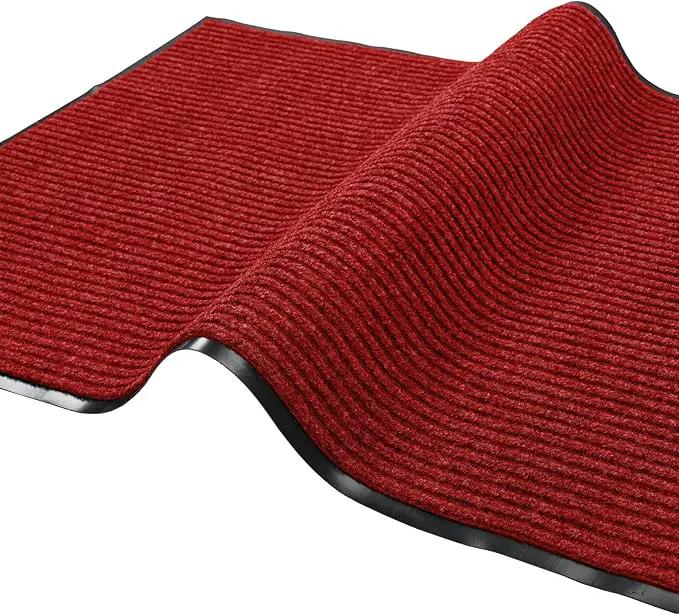 Profile Rubber Door Mat, 72x48inch, Heavy Duty, Entrance Doormat, Indoor and Outdoor, Waterproof, Easy Clean Shoe Scraper, Home Rug Welcome Mats for Entryway, Patio, Porch(Red) by GreenHaven Gardens