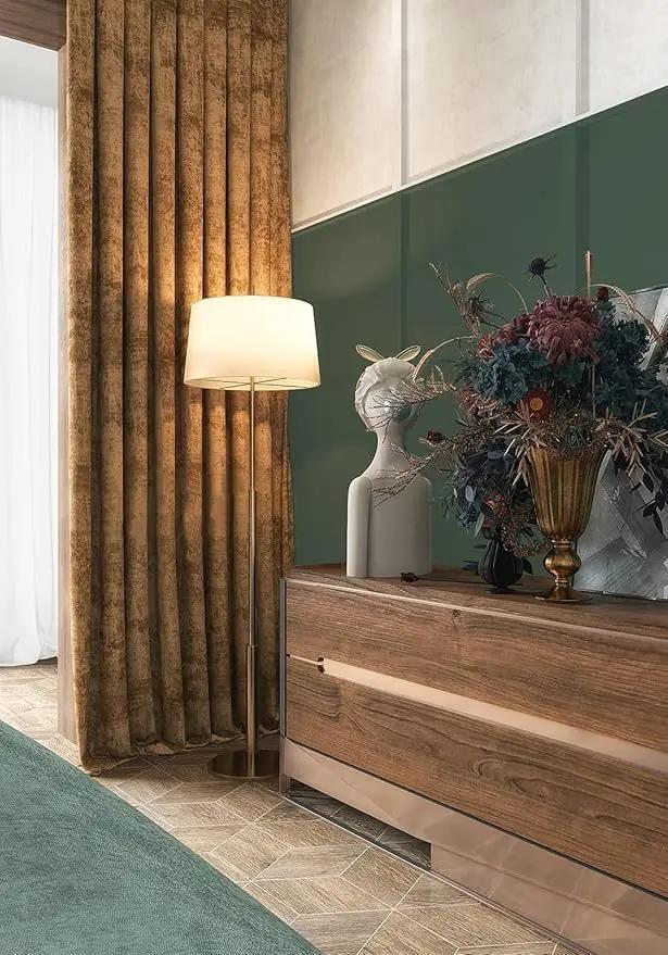 Dimoon 590''x17.7'' Green Peel and Stick Wallpaper Contact Paper Modern Self Adhesive Wall Paper Removable Renter Friendly Textured Solid Color Shelf Cabinet Vinyl Roll (590''x17.7'',Dark Green) by GreenHaven Gardens