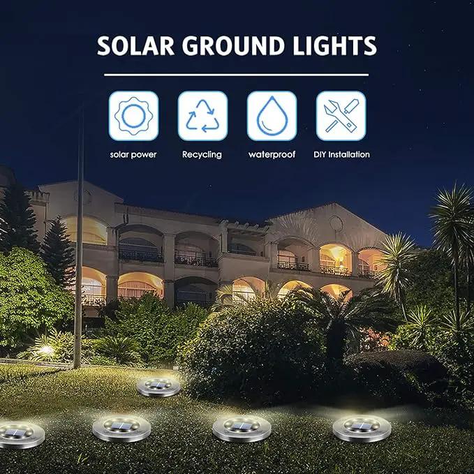 Solar Ground Lights 16Pack, Garden Solar Lights Outdoor Waterproof Solar Pathway Lights Bright In-Ground Lights Outdoor Lighting Decor for Lawn, Patio, Yard, Driveway,Walkway Warm Light by GreenHaven Gardens