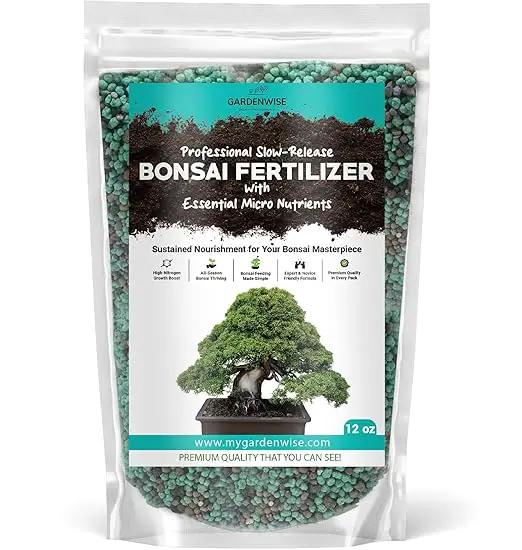 Slow-Release Bonsai Fertilizer with Essential Micronutrients - Professional Grade Bonsai Tree Fertilizer Pellets | Perfect Food for Indoor & Outdoor Bonsai Trees (12 OZ) by GreenHaven Gardens