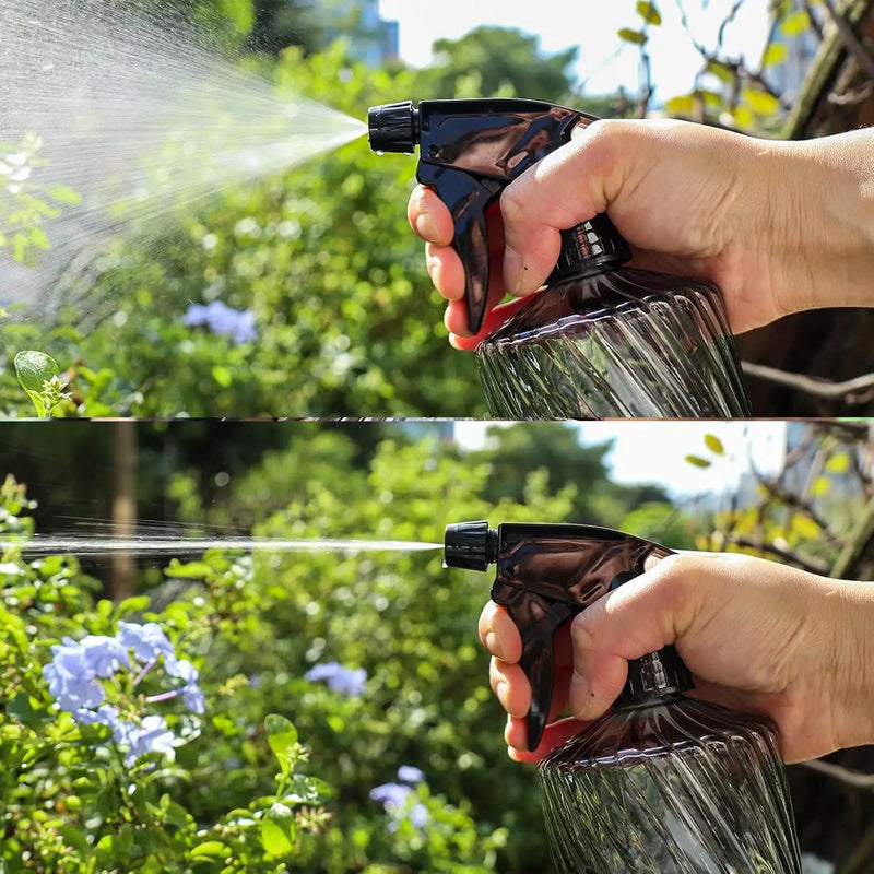 OFFIDIX Fine Mist Plant Mister,Handheld Pressure Glass Spray Bottles,0.45L/15.22oz Watering Can with Adjustable Nozzle for Outdoor Indoor Gardening and Cleaning Work(Diagonal Gray) by GreenHaven Gardens