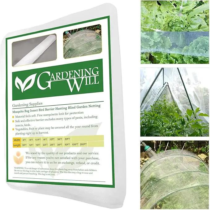 6.5x50Ft Mosquito Bug Insect Bird Fine Mesh Net Barrier Hunting Blind Garden Screen Netting for Protect Your Plant Fruits Flower by GreenHaven Gardens