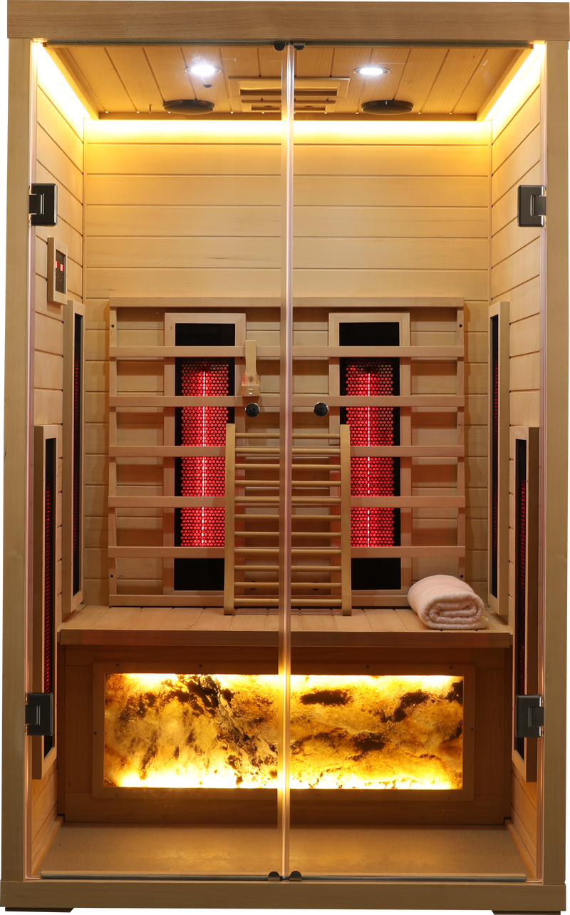 Two Person Hemlock Wood Far-Infrared Sauna Room with Digital Control Panel, photo 2 of 4