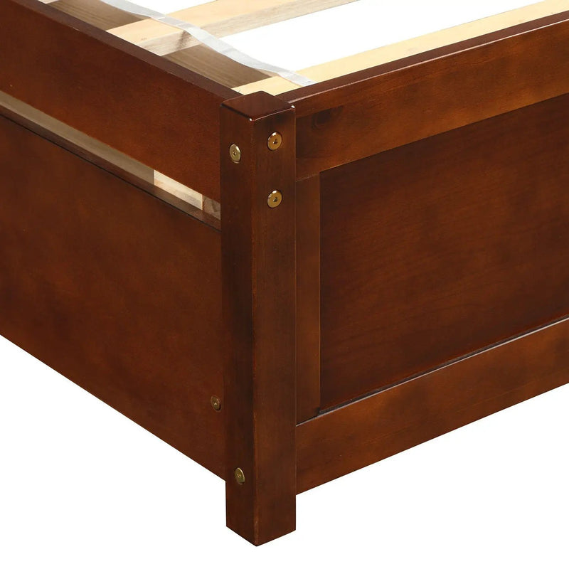 Platform Storage Bed Wood Bed Frame With Two Drawers And Headboard by HouseOfZazla