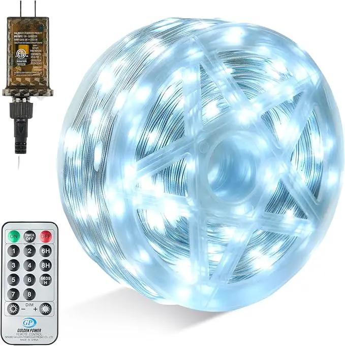 Joiedomi 600 LED Christmas Lights Outdoor,197 FT Cool White Christmas Tree Lights with 8 Modes Timer, PVC Clear Wire String Lights with Reel for Indoor Outdoor Holiday Xmas Eve Night Decorations by GreenHaven Gardens