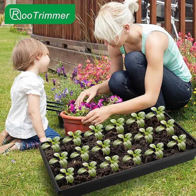 Seed Starter Kit - 10 Pack 1020 Seed Trays with 2 Seedling Heat Mats for Plants (10"x20.5"), Complete Seed Germination Kit for Indoor Gardening, Greenhouse Accessories by GreenHaven Gardens