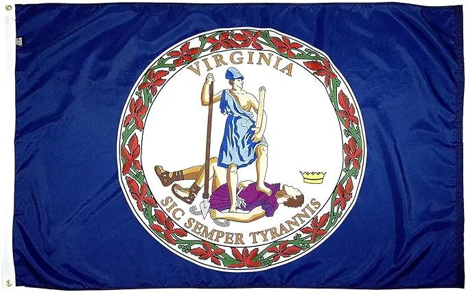 FlagSource Virginia Nylon State Flag, Made in USA, 5x8' by GreenHaven Gardens