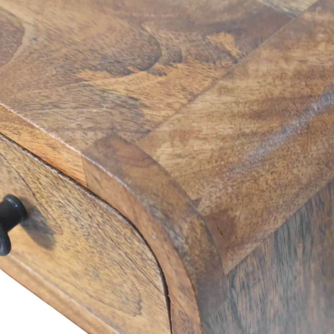Solid Wood Curved Wall Mounted Bedside Table by HouseOfZazla