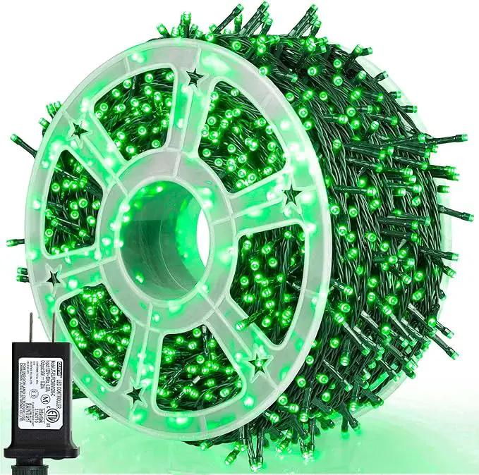 164Ft 500 LED St Patrick's Day Lights, Waterproof 8 Twinkle with Memory Functions Green String Lights for Indoor Outdoor Tree Garden Decoration (Green) by GreenHaven Gardens
