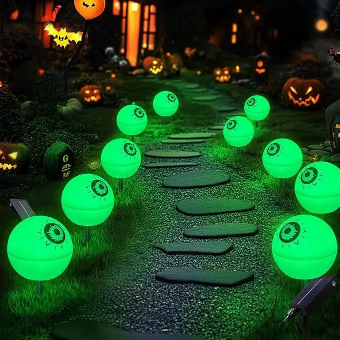 Upgraded 5 Pack Solar Halloween Garden Lights Outdoor Halloween Decorations, LED Waterproof Solar Globe Lights for Outside Yard Patio Pathway Party Halloween Decor, YS002-1 by GreenHaven Gardens