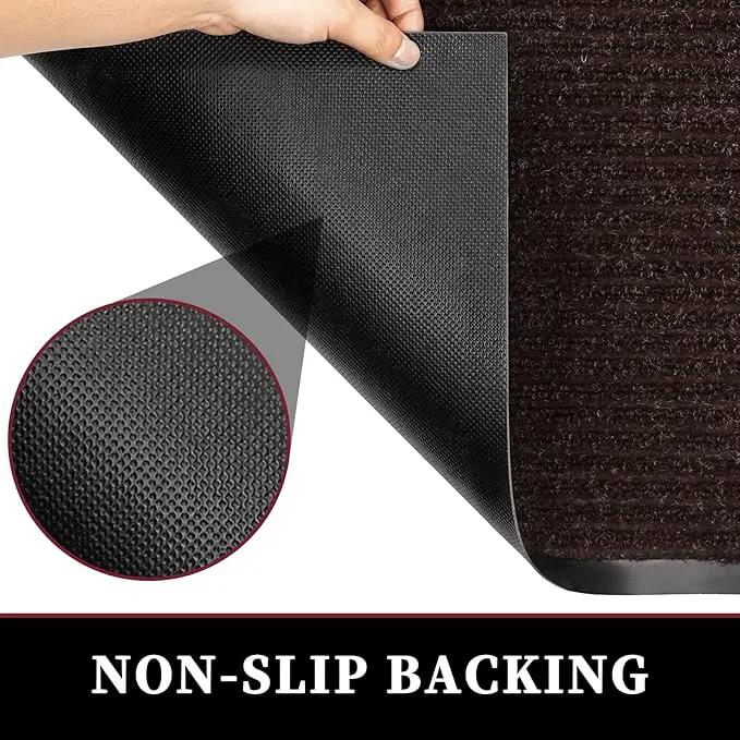Profile Rubber Door Mat, 35x23inch, Heavy Duty, Entrance Doormat, Indoor and Outdoor, Waterproof, Easy Clean Shoe Scraper, Home Rug Welcome Mats for Entryway, Patio, Porch, Brown by GreenHaven Gardens
