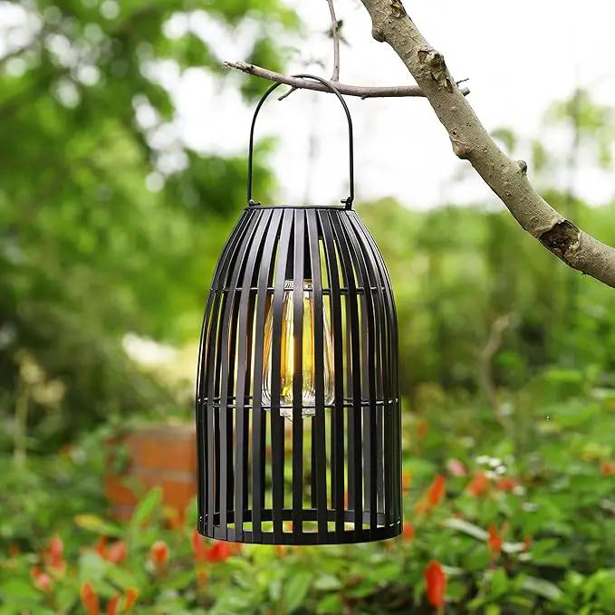 Solar Lantern Outdoor Waterproof Hanging Metal Birdcage Shaped Lantern Decorative Solar Light for Garden Yard Patio Porch by GreenHaven Gardens