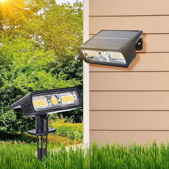 Toodour Solar Spot Light Outdoor, 2 Pack Solar Lights Outdoor with 2 Modes, Waterproof Solar Powered Flood Lights Landscape Lighting for Yard Garden Home Pathway Walkway Outdoor Decor - Warm White by GreenHaven Gardens