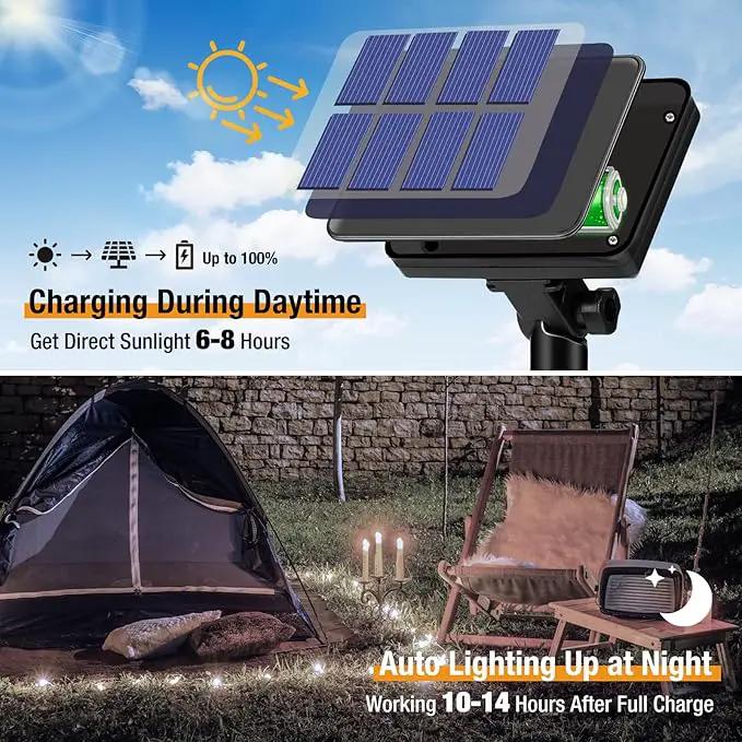 4 Pack Solar String Lights Outdoor - 320LED 132FT Solar Fairy Lights Outside Waterproof with 8 Modes, Copper Wire Twinkle Solar Outdoor Lights for Garden Yard Tree Christmas Wedding Decor, Cool White by GreenHaven Gardens