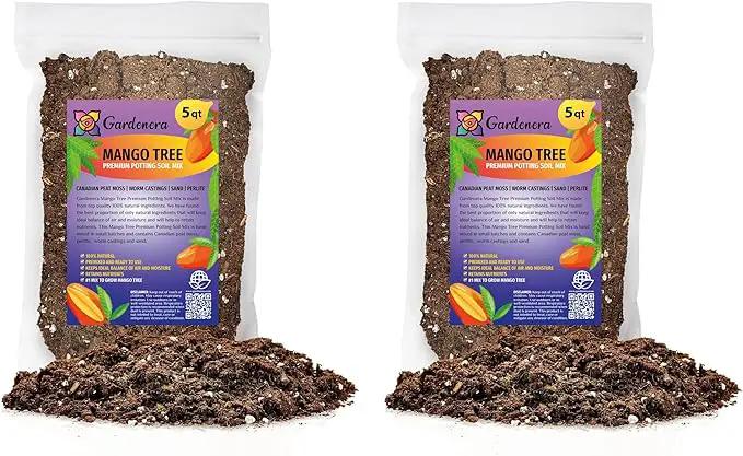 Mango Tree Potting Soil - All-Natural Blend for Thriving Mango Trees - Boosts Root Health and Delicious Harvests - 10 Quart by GreenHaven Gardens