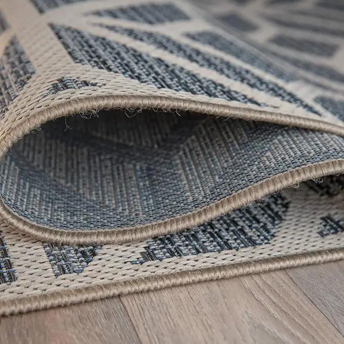 Rugshop Contemporary Geometric Indoor/Outdoor Square Rug 6' 6" Blue by GreenHaven Gardens
