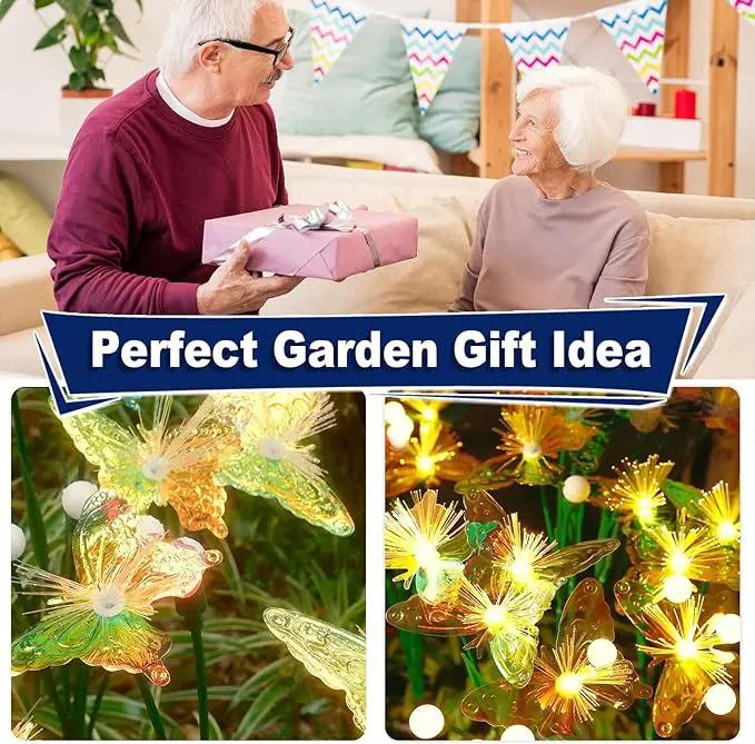 TONULAX Solar Firefly&Butterfly Garden Lights - Outdoor Light for Yard Decoration, Larger Solar Panel, Waterproof LED Garden Lights for Pathway&Holiday Decor (4pack) by GreenHaven Gardens