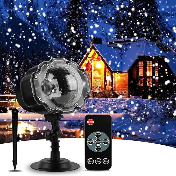 Christmas Snowfall Projector Lights, Indoor Outdoor Holiday Lights with Remote Control, White Snow for Halloween Xmas Party Wedding Garden Landscape Decoration(Snow Spots) by GreenHaven Gardens