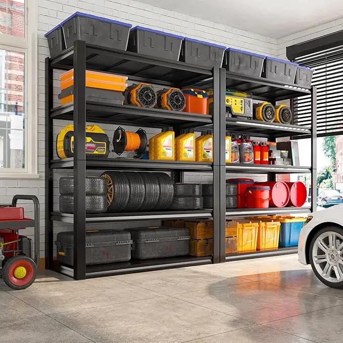 REIBII Garage Shelving Heavy Duty Garage Storage Shelves, Extra Large Adjustable Storage Rack with 5 Tier Metal Shelving Unit, 2500LBS Loads Heavy Duty Shelf, Easy Assembly, 2 Pack by GreenHaven Gardens