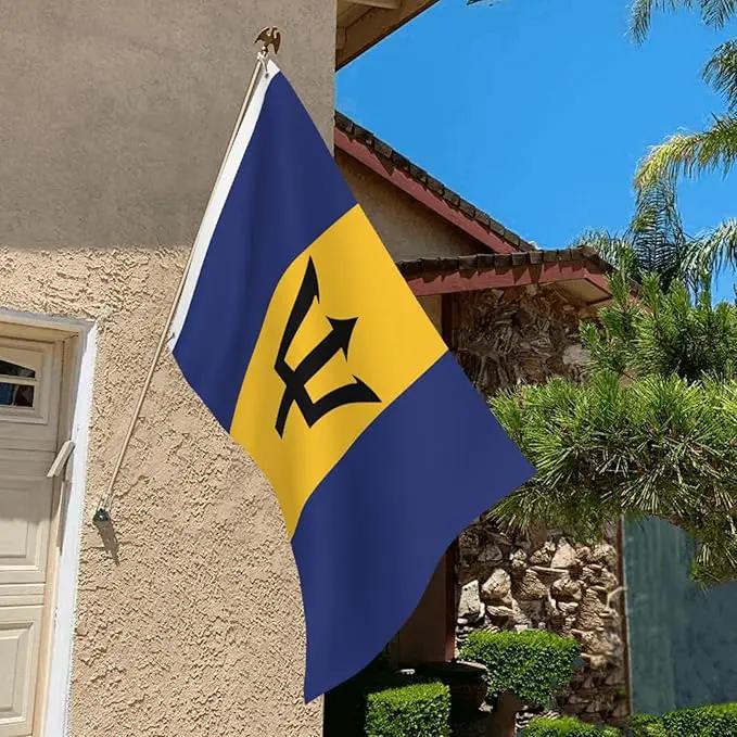 Barbados Barbadian Flag Garden Yard House 2x3 ft Flags Double Sided Print Banner Indoor Outdoor Party Home Decorations for Boat Dorm House Balcony by GreenHaven Gardens