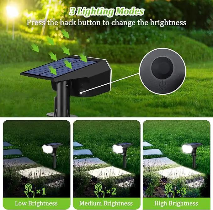6-Pack Solar Spot Lights Outdoor, 59 LED Solar Lights Outdoor Waterproof, Outdoor Solar Lights for Yard with 3 Lighting Modes, Solar Landscape Spotlights for Garden Pathway Driveway Walkway by GreenHaven Gardens