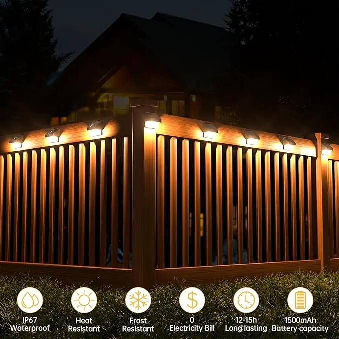 AOSEA Solar Fence Lights Waterproof, Deck Lights Solar Powered with Tungsten Bulbs, Solar Outdoor Lights for Garden Decor, Yard, Patio, Fence, 4 Pack (Warm White), Black, WL-L-003B-4PACK-24 by GreenHaven Gardens
