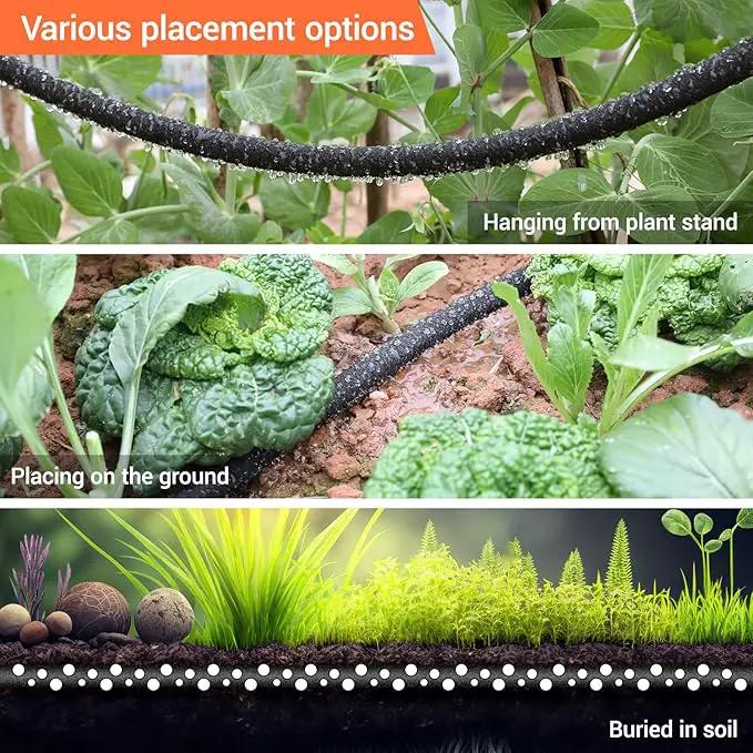 MAMIZO Soaker Hose Kit 100 ft 1/2", Solid Brass Connectors Rubber Longer Lasting, Heavy Duty Drip Hose to Save 70% Water, Soaker Hose for Garden, Lawn and Yard by GreenHaven Gardens