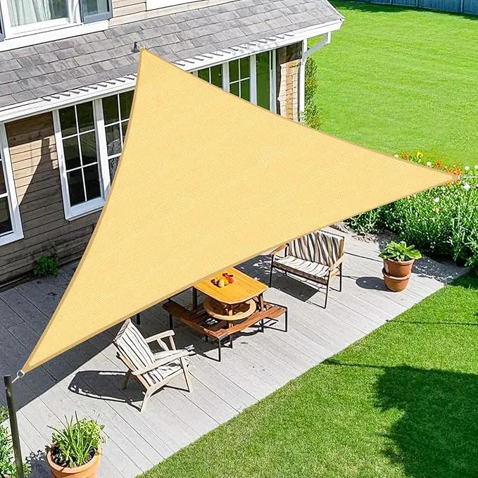 Amagenix Sun Shade Sail 6'X6'X6' Curved Edge Outdoor Shade Canopy Sand Breathable 95% UV Block Shade Cloth for Patio Garden Backyard (We Make Custom Size) by GreenHaven Gardens