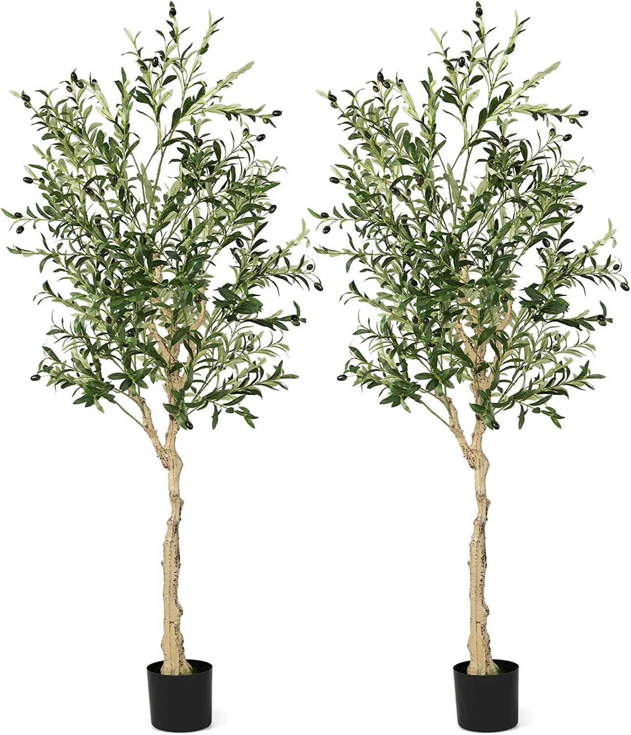 6 Feet Artificial Olive Tree in Cement Pot by DirectDeals