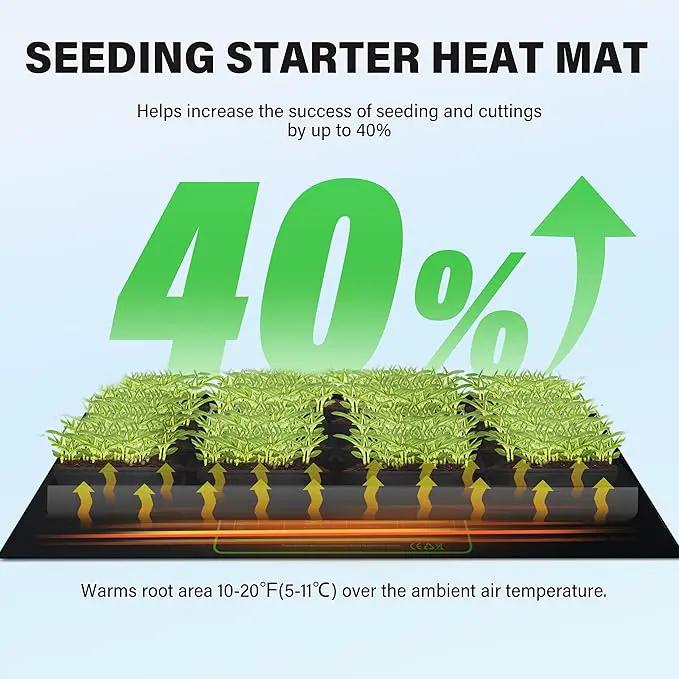 iPower 48" x 20" Waterproof Durable Seedling Heat Mat Warm Hydroponic Plant for Indoor Gardening Germination Starting by GreenHaven Gardens